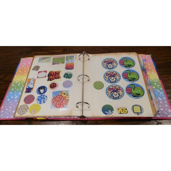 Vintage Lisa Frank My Sticker Collection Hollywood Bear 3 Ring Binder Pages READ - Picture 6 of 8